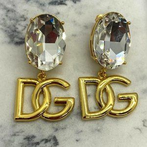 AUTHENTIC DOLCE GABANA RHINESTONE EARRINGS